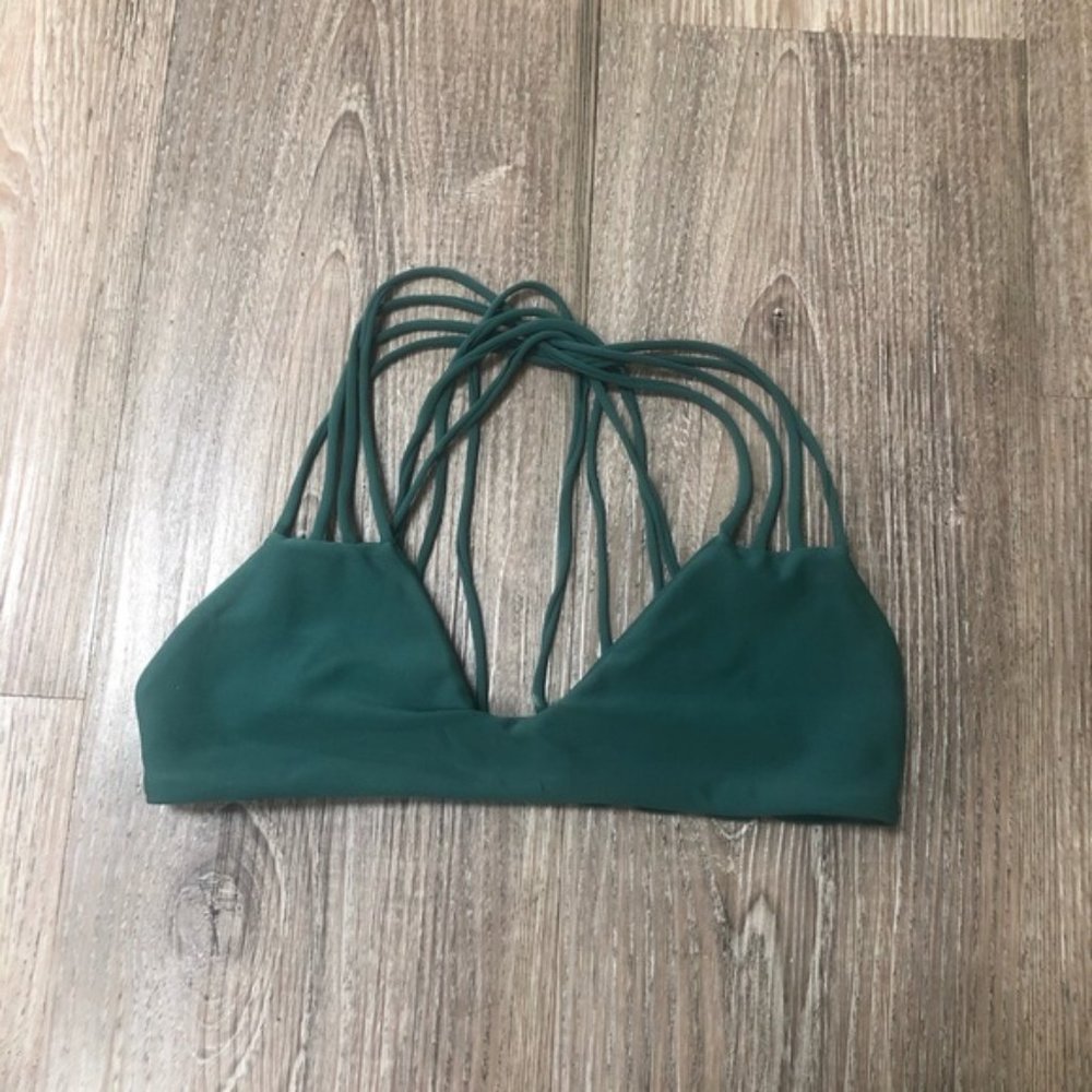 mikoh green banyans bandeau bikini top
